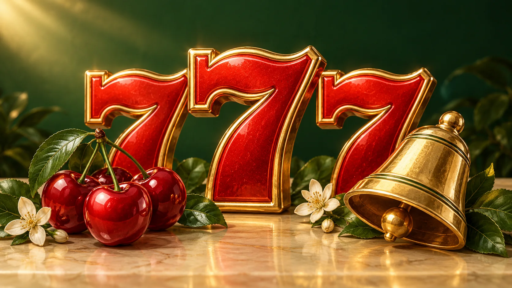 Original editorial illustration for 777 Strike SportyBet Ghana: classic fruit-slot guide