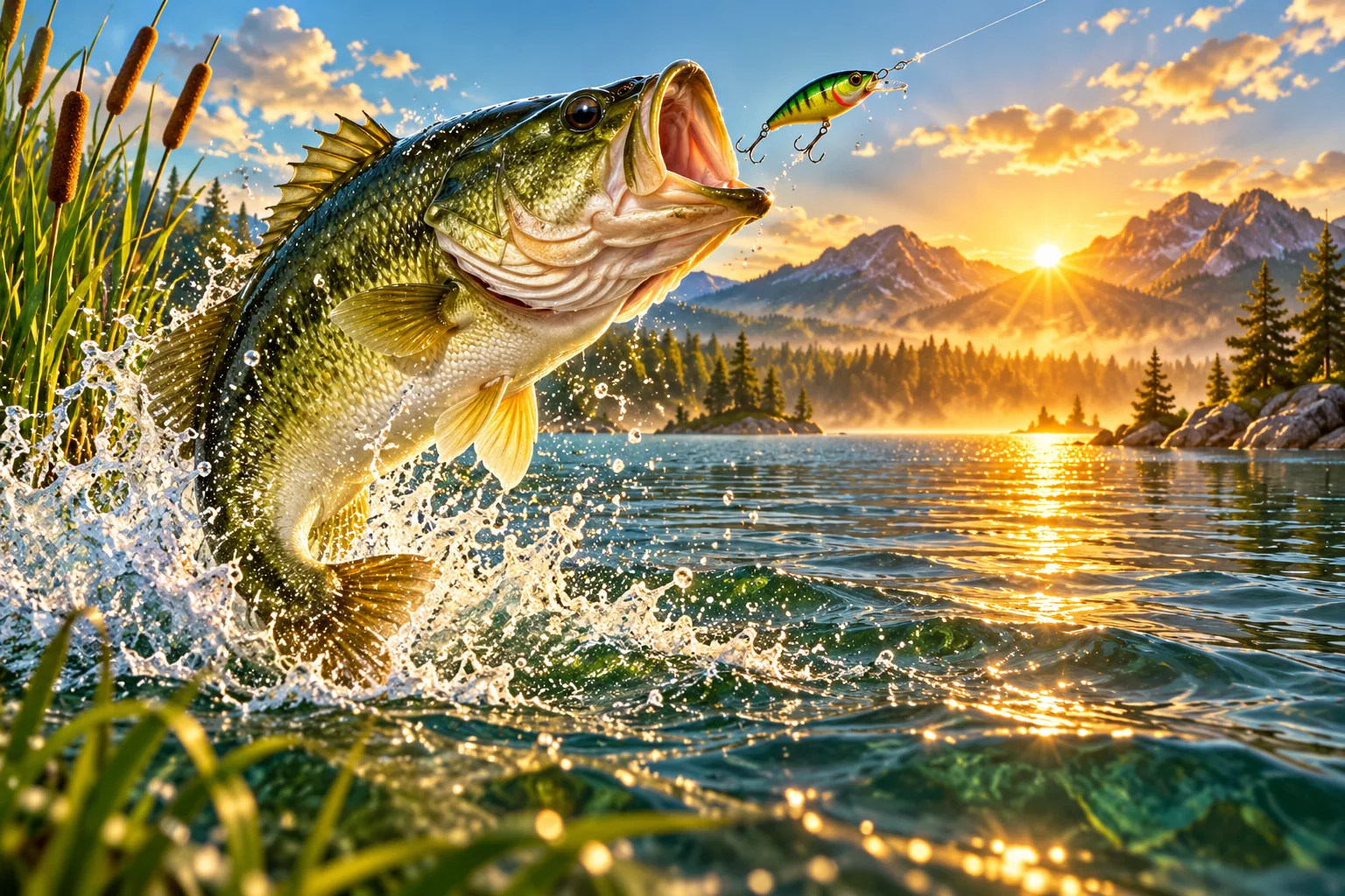 Original editorial illustration for Big Bass Bonanza SportyBet Ghana: fishing slot guide and checks